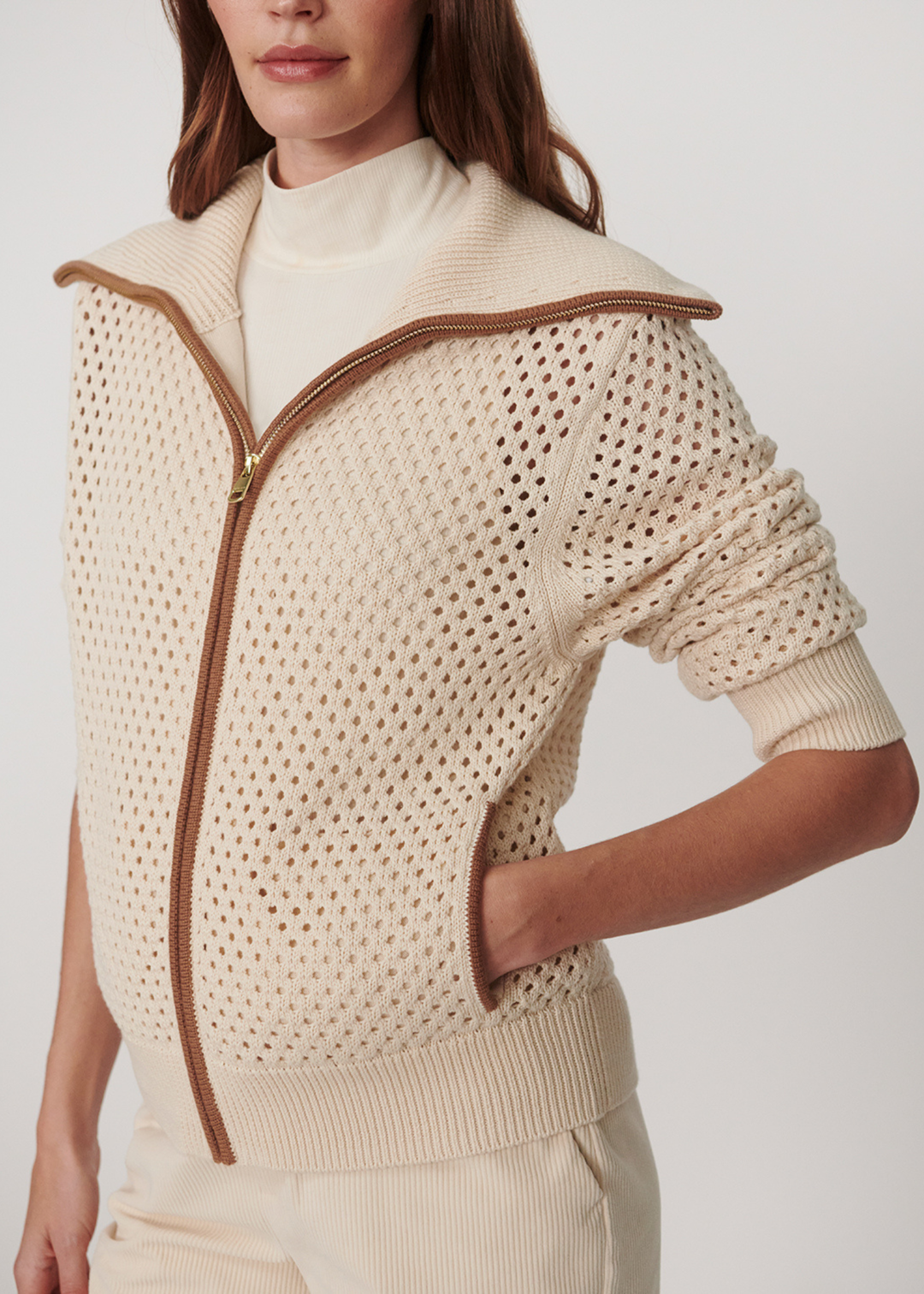 Paula Zip Through Knit Jacket