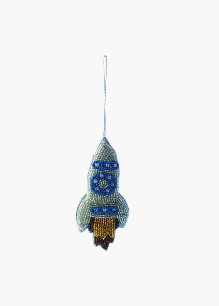 Beaded Rocket Ornament