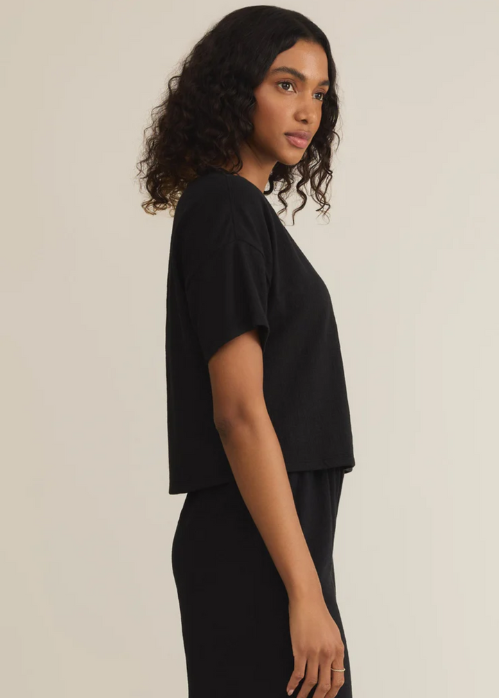 Sway Textured Slub Cropped Tee