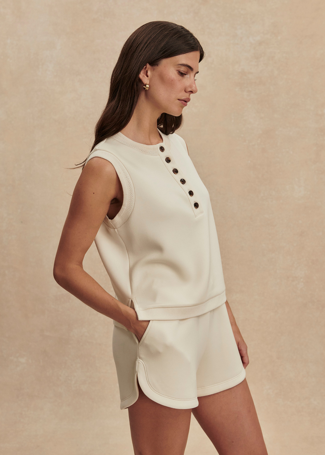 Marla Button Placket Tank