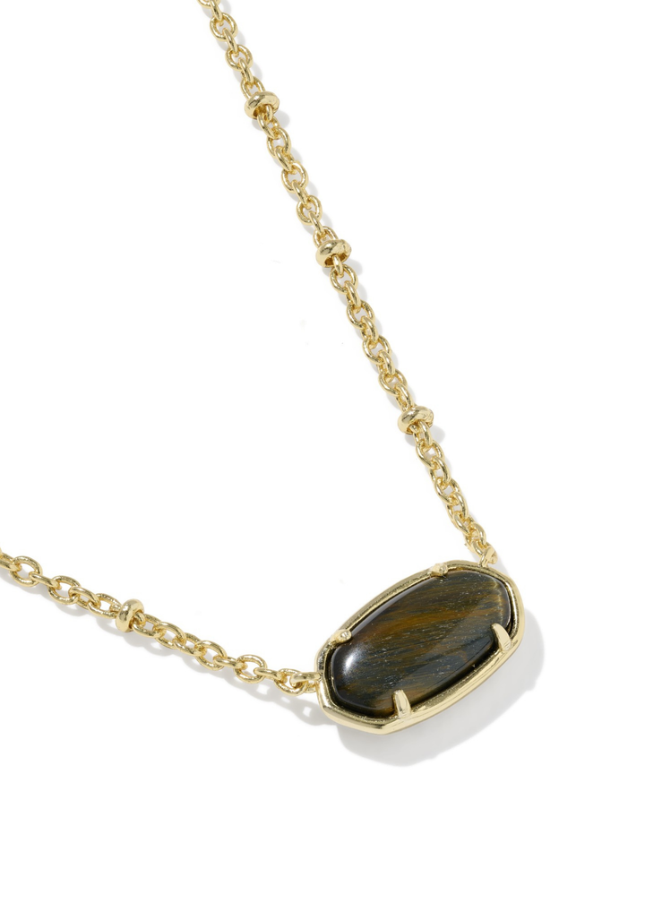 Tiger Striped Elisa Short Pendant Necklace