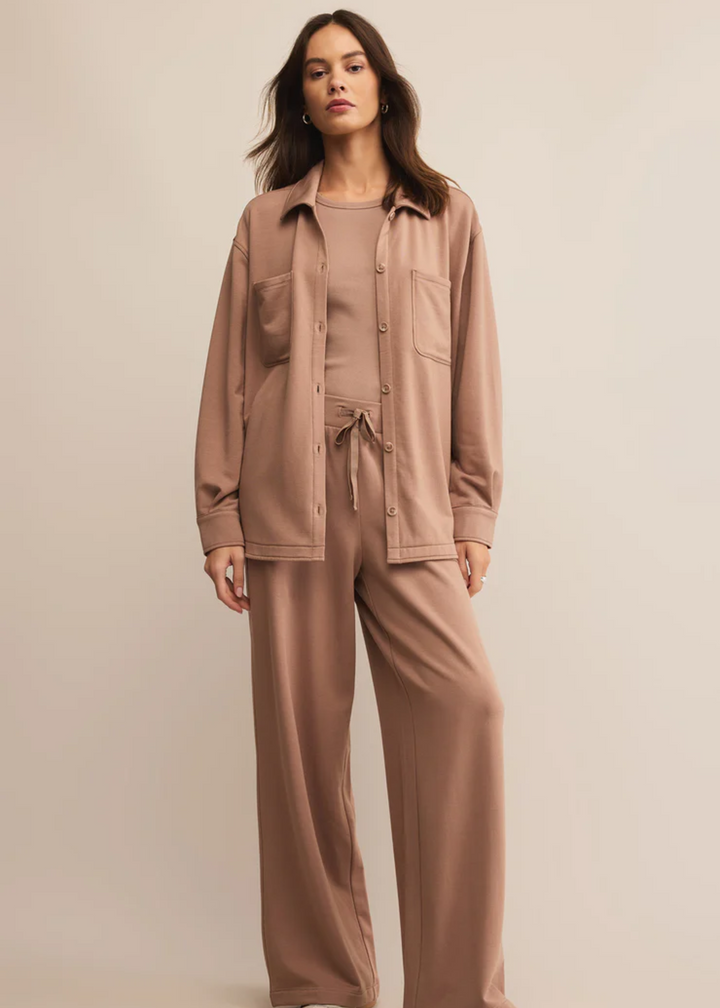 Layover Modal Fleece Button Up