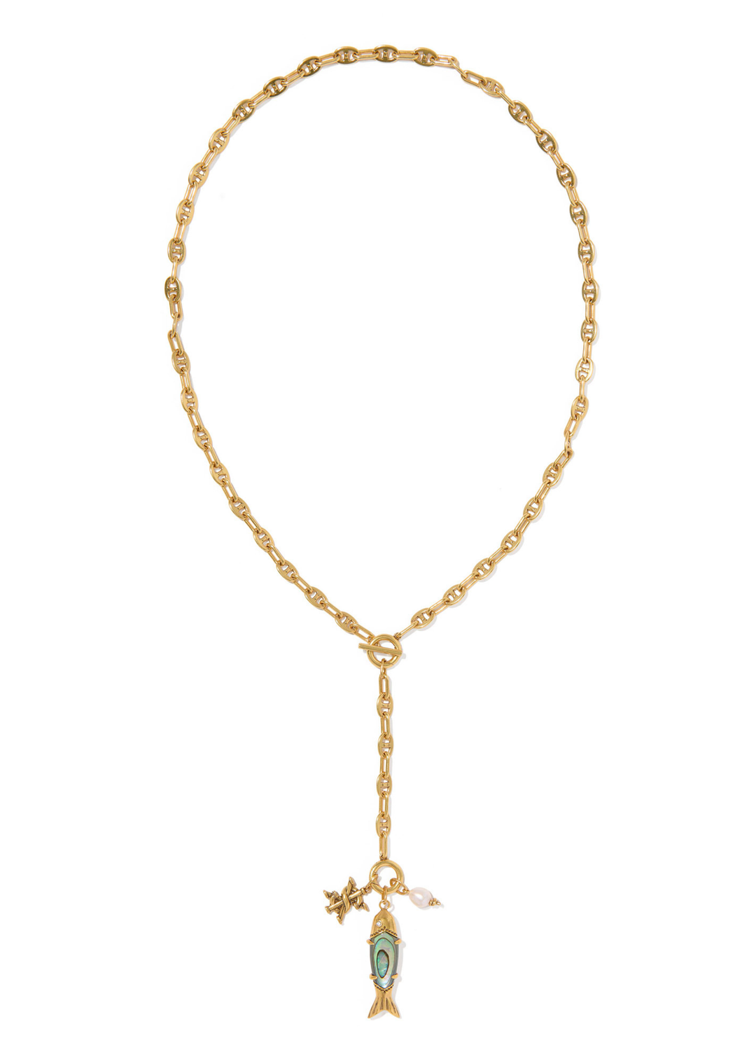 Parker Fish Long Charm Necklace
