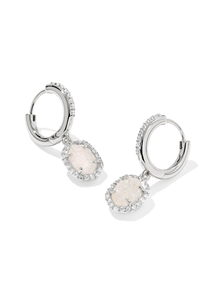 Daphne Crystal Frame Huggie Earrings