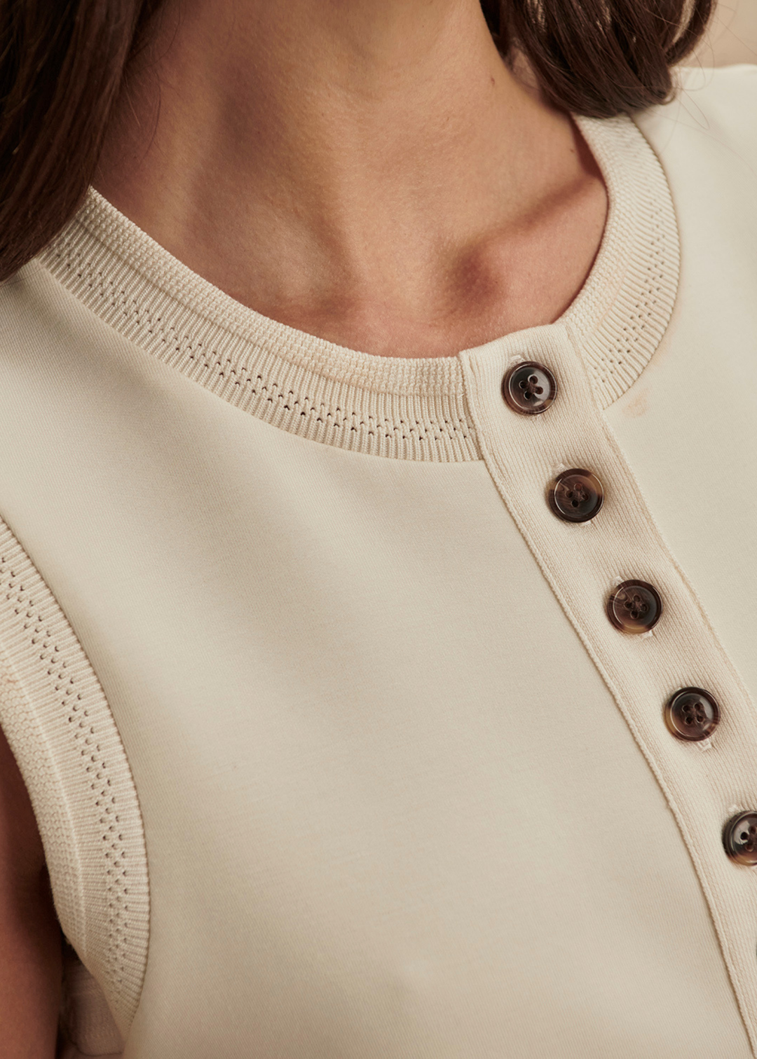 Marla Button Placket Tank