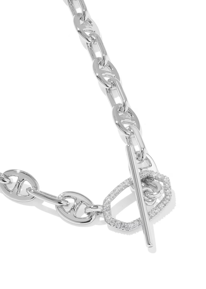 Elisa Toggle Link And Chain Necklace