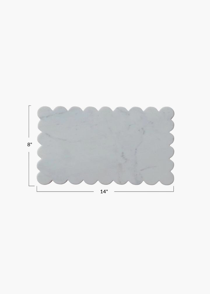 Marble Scalloped Serving Board