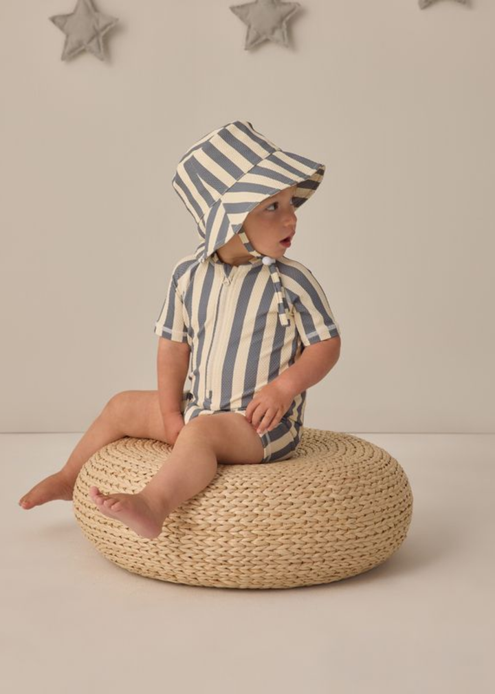 Bucket Hat || Retro Stripe Ocean