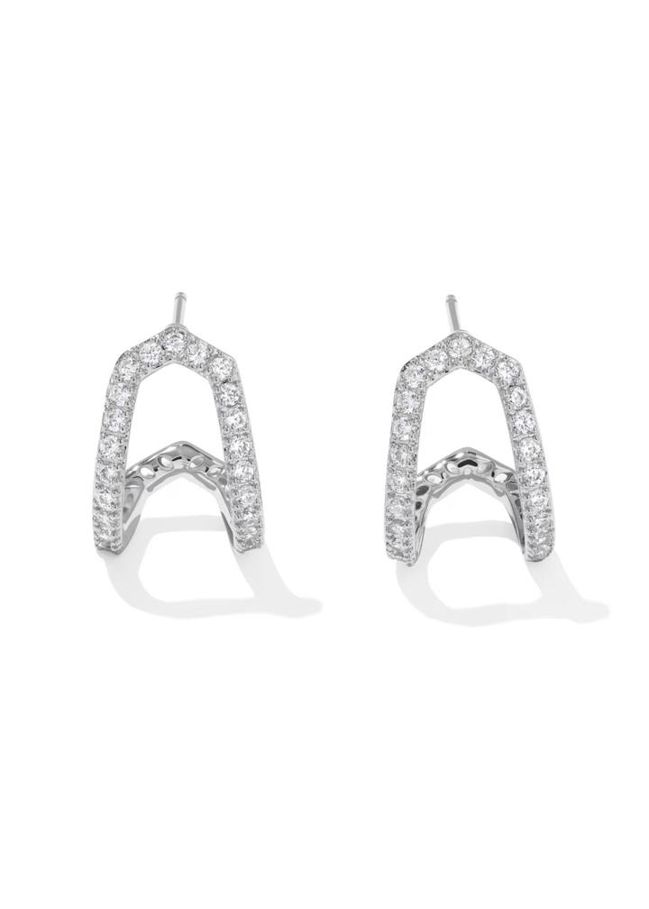 Daphne Pave Huggie Earrings