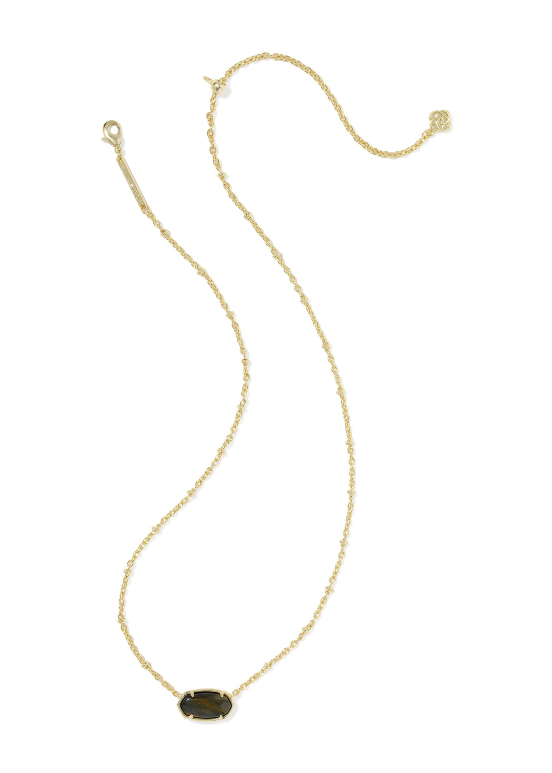 Tiger Striped Elisa Short Pendant Necklace