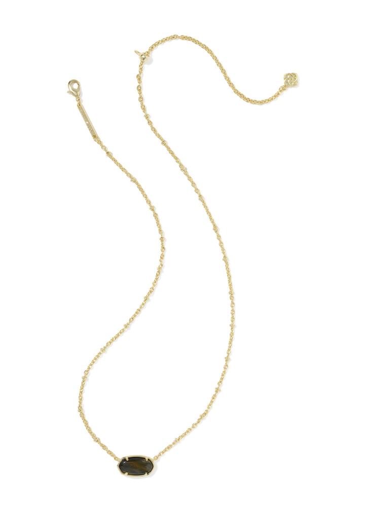 Tiger Striped Elisa Short Pendant Necklace