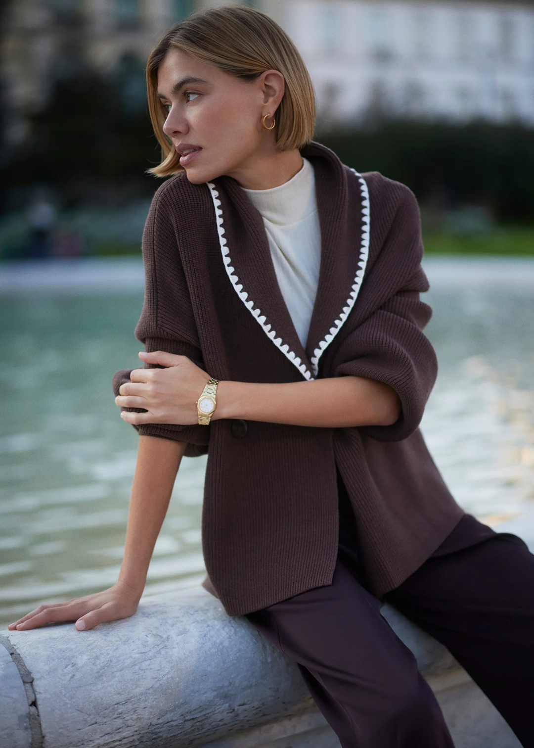 Totley Shawl Collar Knit