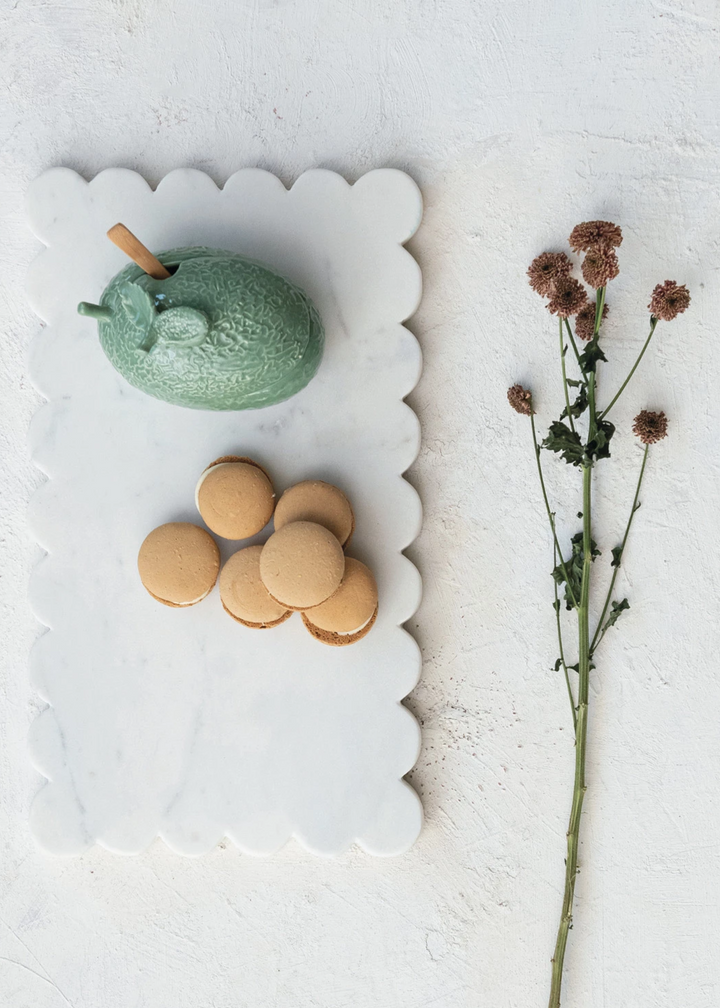 Marble Scalloped Serving Board