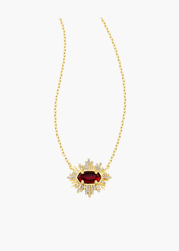Grayson Sunburst Frame Necklace