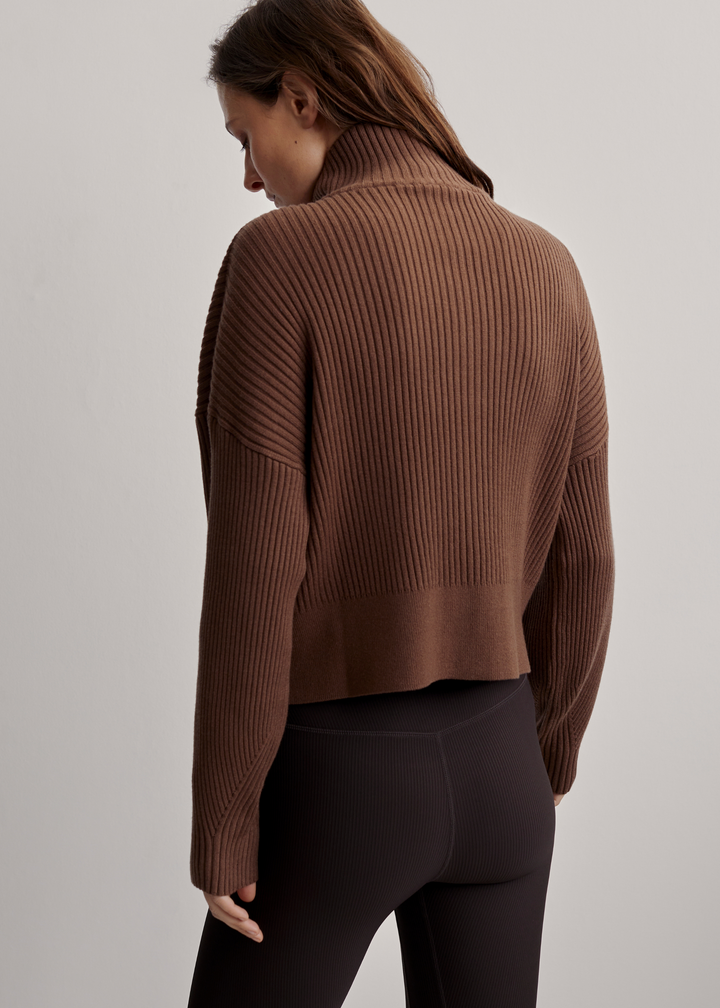 Carmen Rib Knit Zip Through