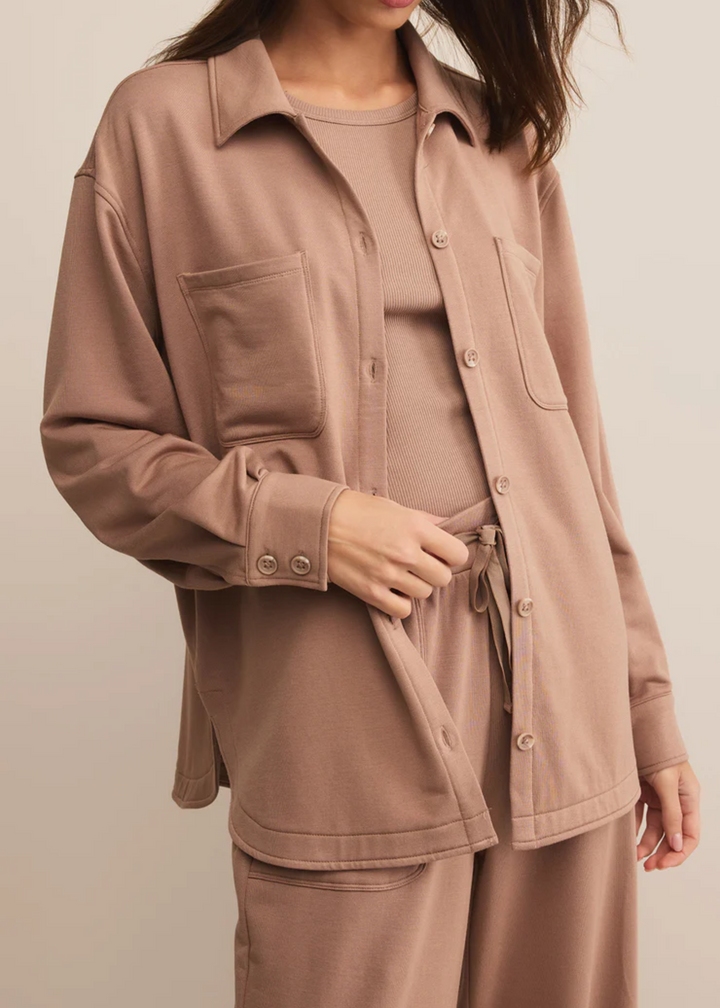 Layover Modal Fleece Button Up