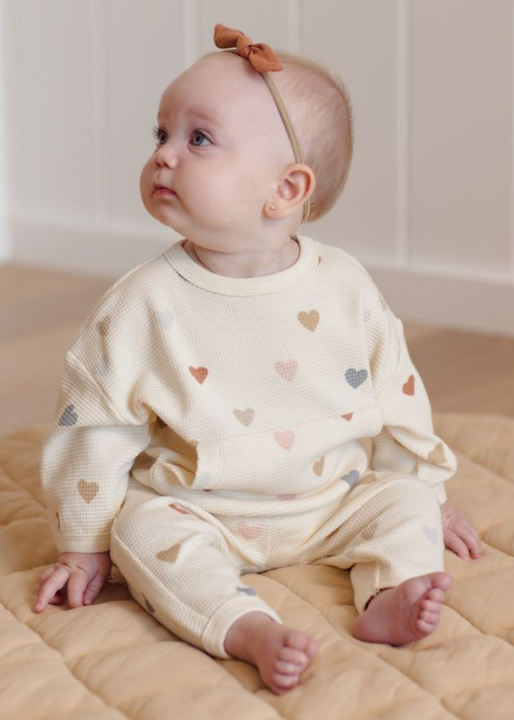 Waffle Sweater Set || Confetti Hearts