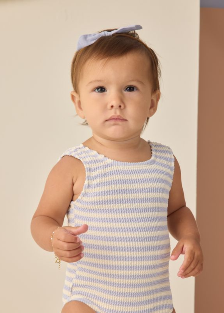 Moxie One-Piece || Periwinkle Stripe