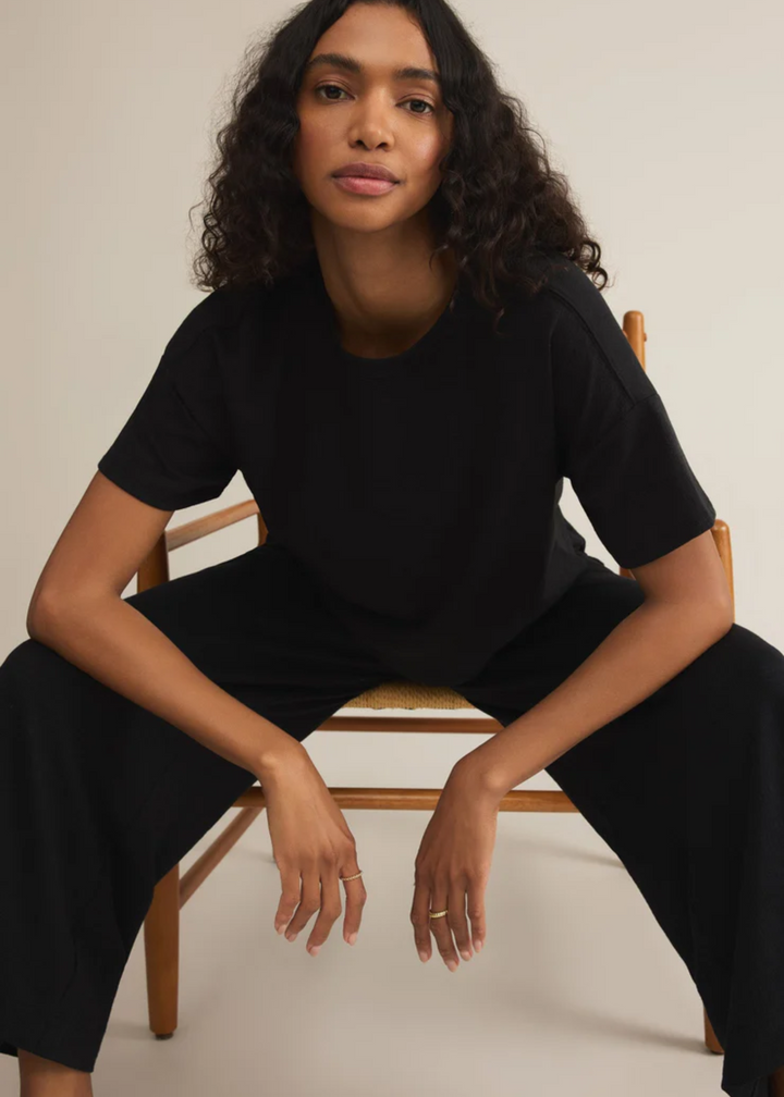 Sway Textured Slub Cropped Tee