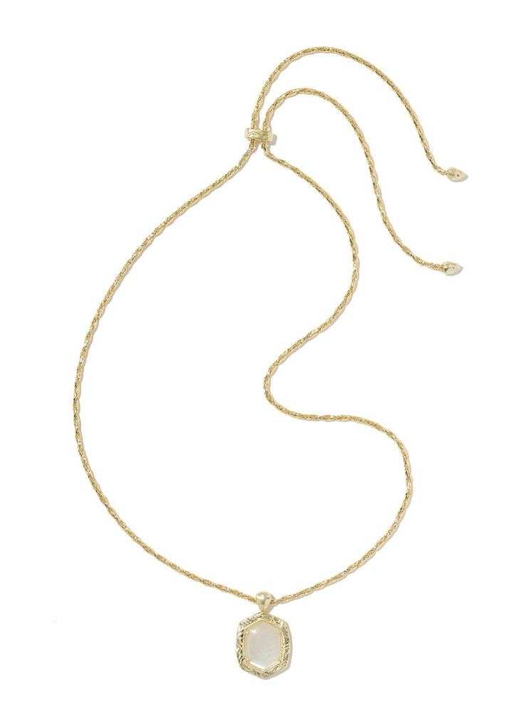 Tiger Striped Daphne Small Long Pendant Necklace