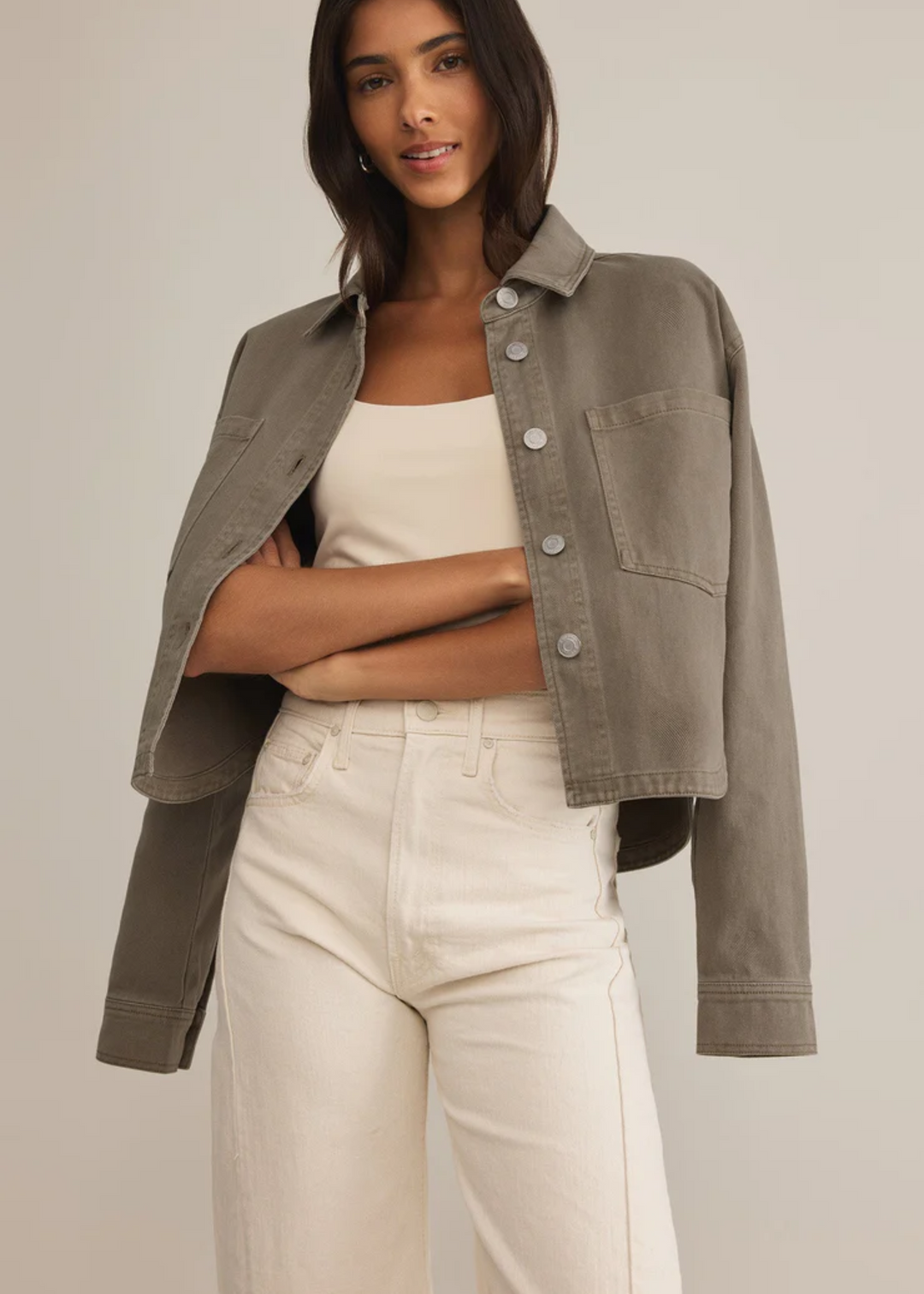 All Day Cropped Denim Jacket