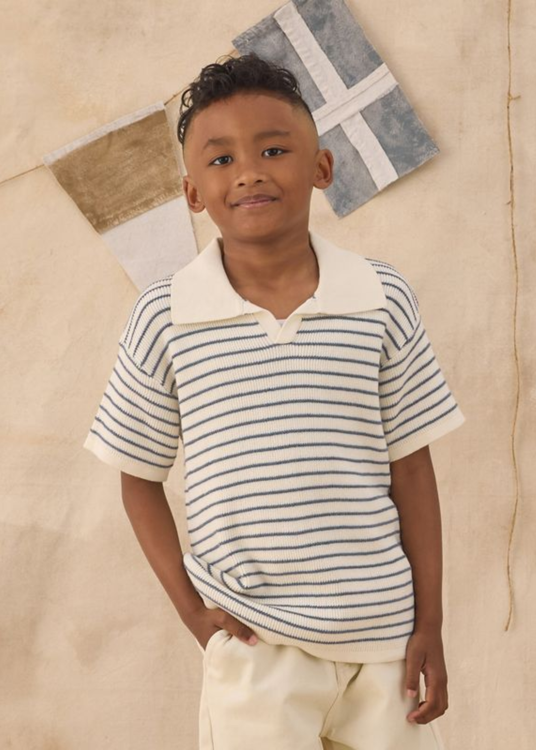 Chandler Knit Polo || Marine Stripe - Macy Carlisle