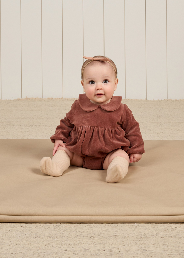 Peter Pan Romper || Cranberry-FINAL SALE
