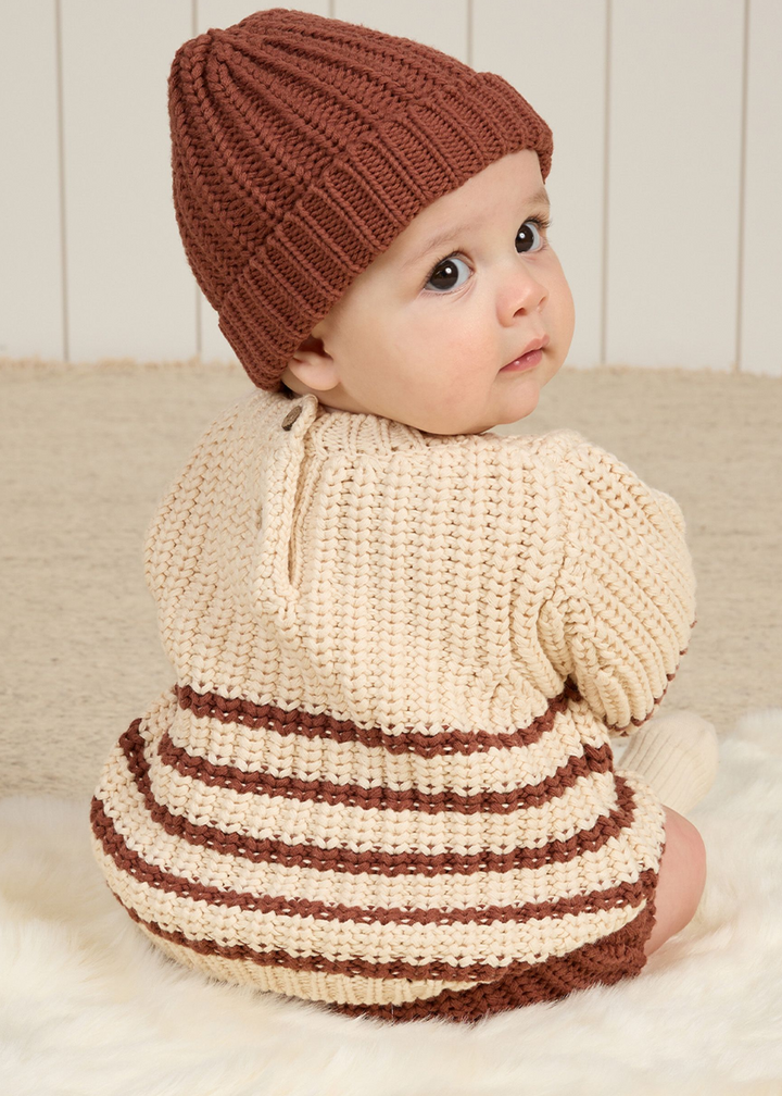 Rex Sweater || Cranberry Stripe-FINAL SALE