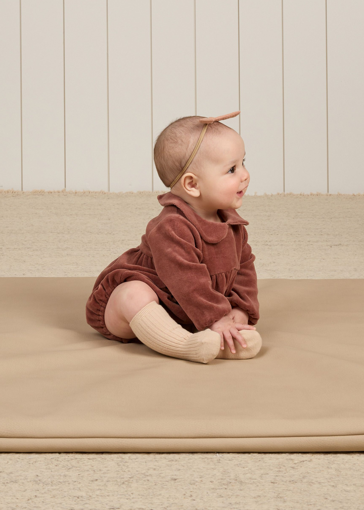 Peter Pan Romper || Cranberry-FINAL SALE