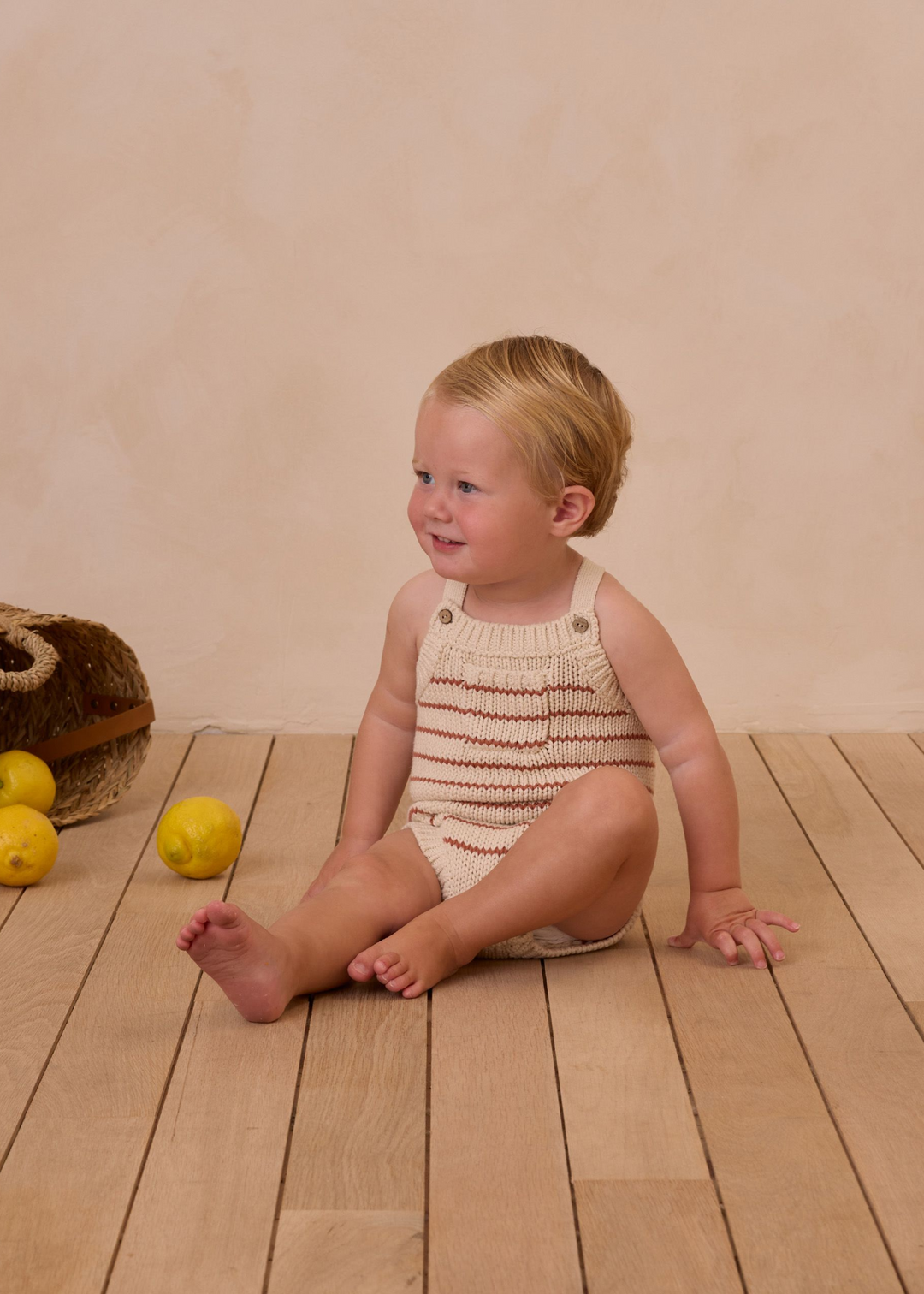 ASHTON KNIT ROMPER || POPPY STRIPE