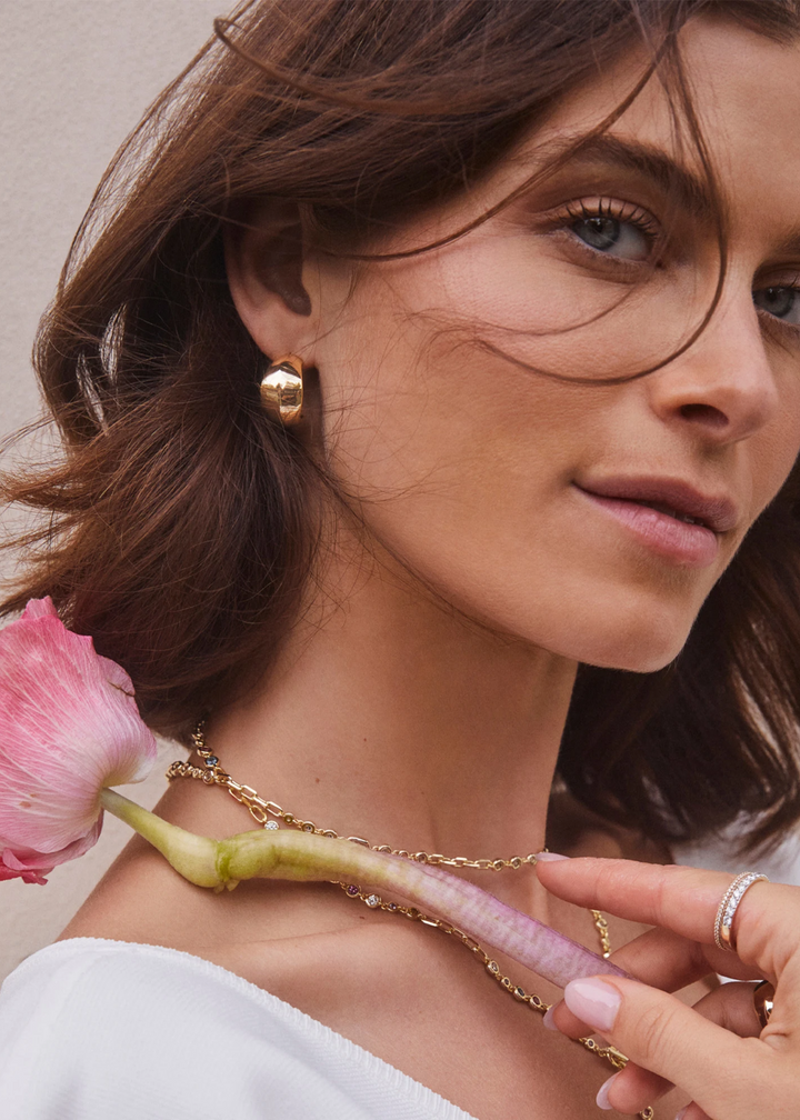 Krista Metal Hoop Earrings- FINAL SALE