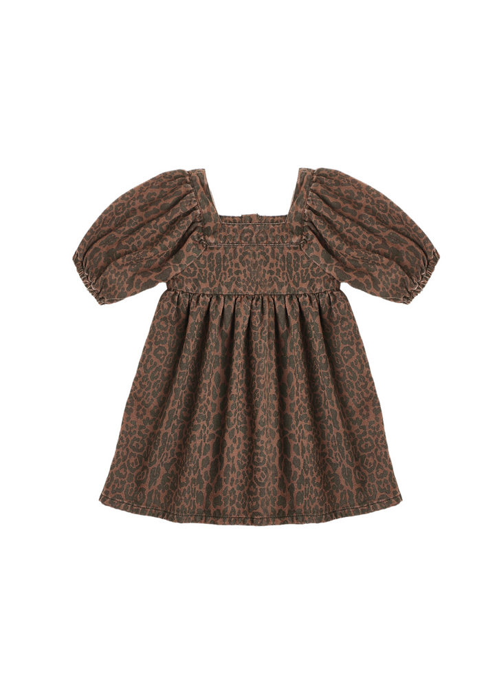 Gretta Babydoll Dress || Leopard