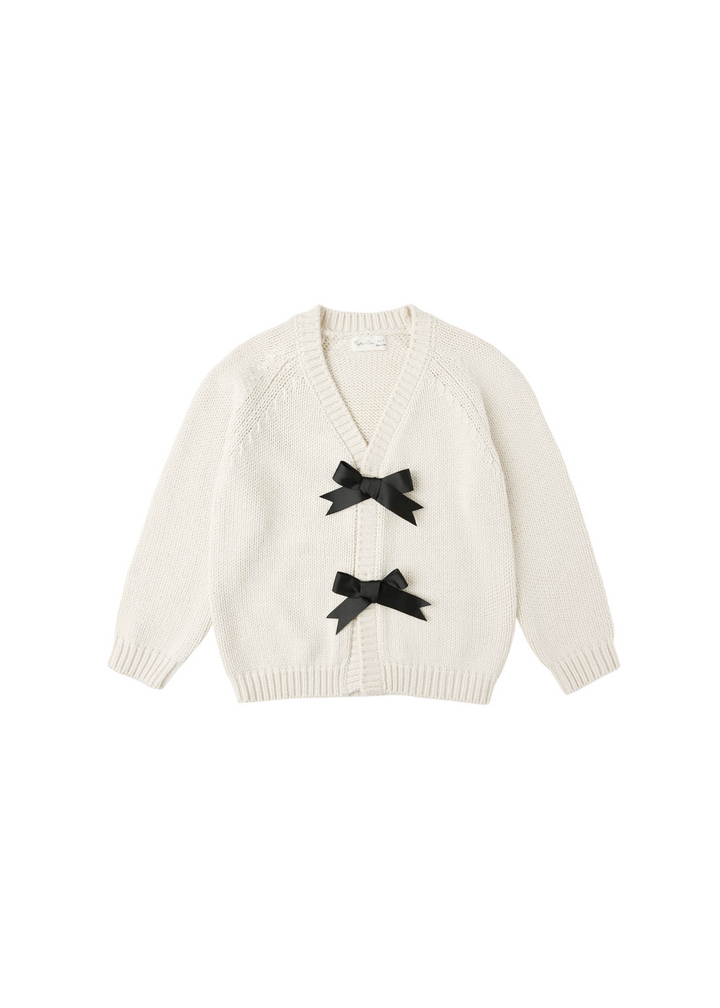Bow Cardigan || Natural