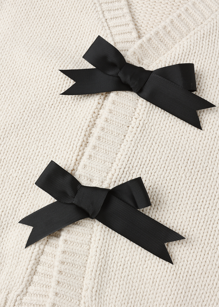 Bow Cardigan || Natural