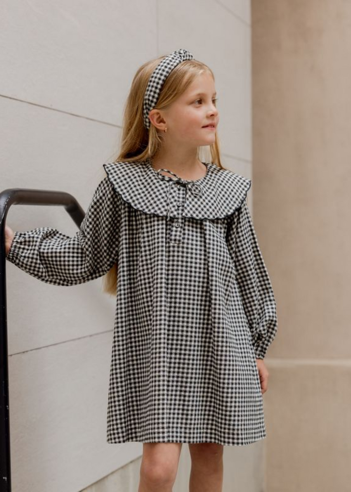 Knotted Headband | Black Gingham