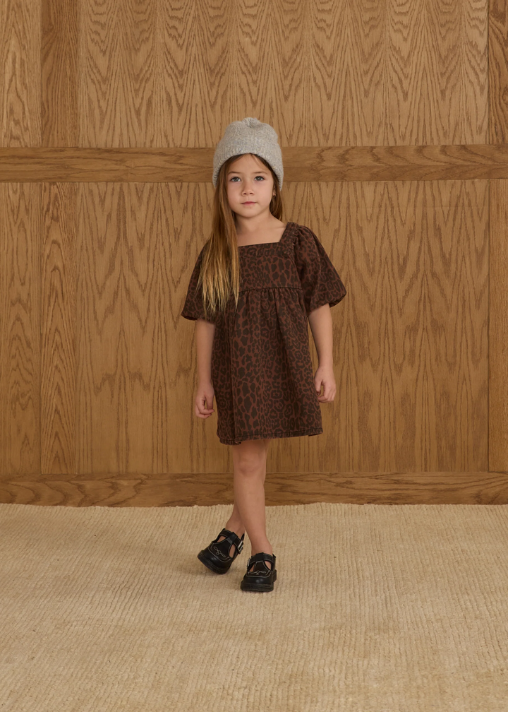 Gretta Babydoll Dress || Leopard