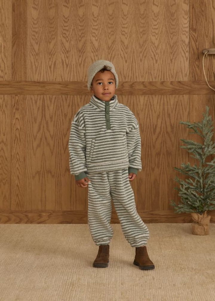Relaxed Sweatpant || Evergreen Stripe