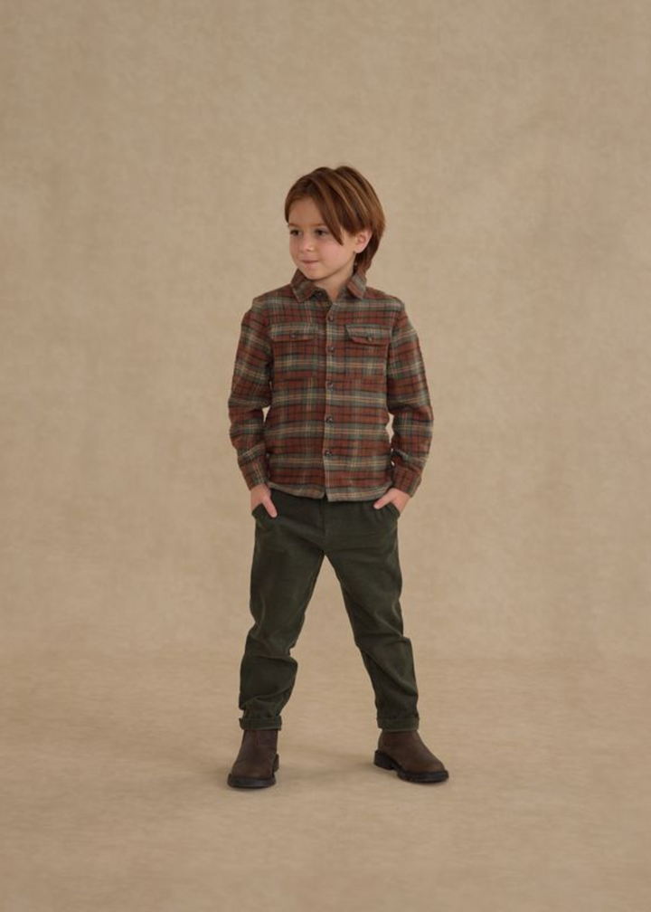 Pocketed Flannel Shirt || Holiday Plaid