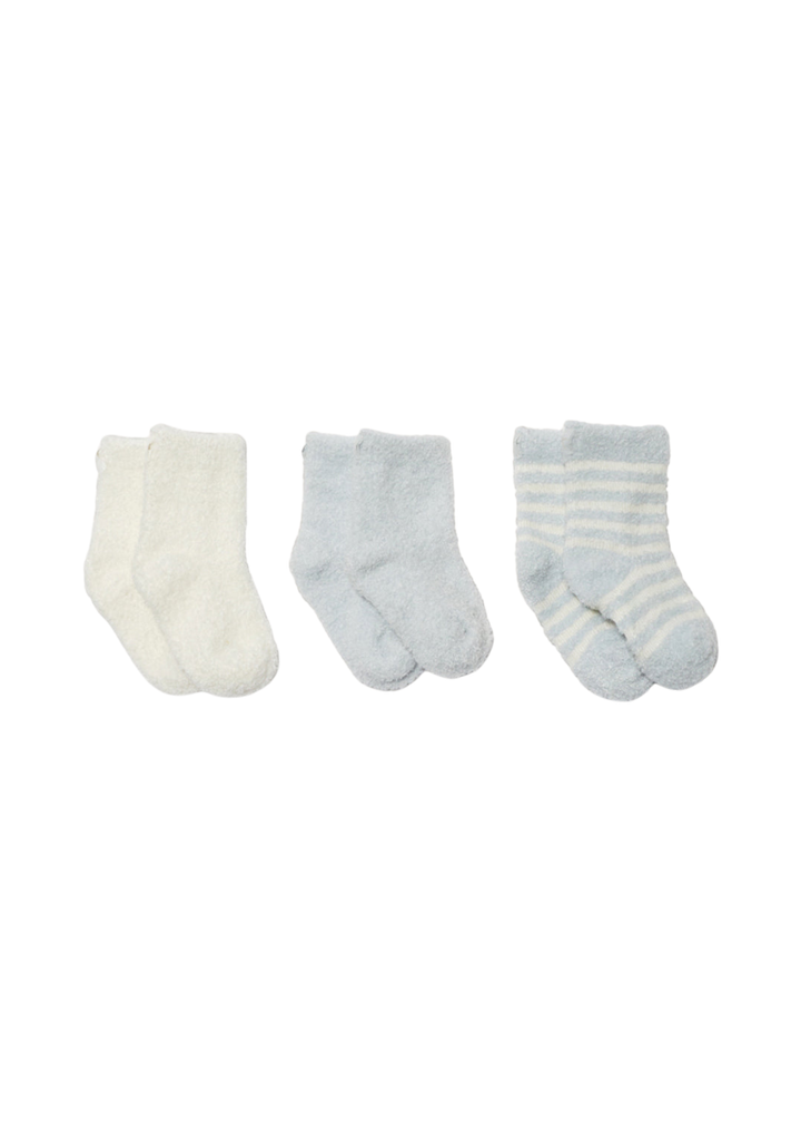 CozyChic® 3 Pair Infant Sock Set - Blue