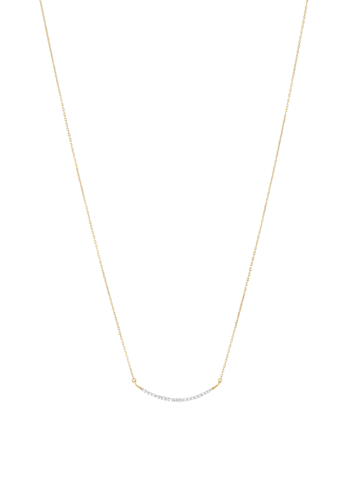 Large Pavé Curve Necklace