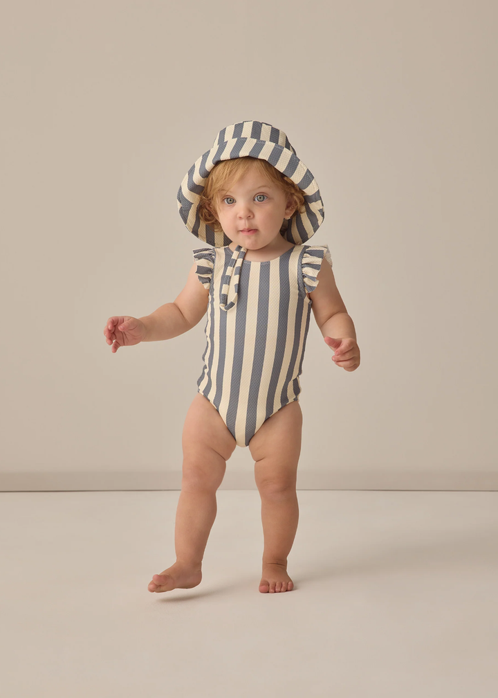 Bucket Hat || Retro Stripe Ocean