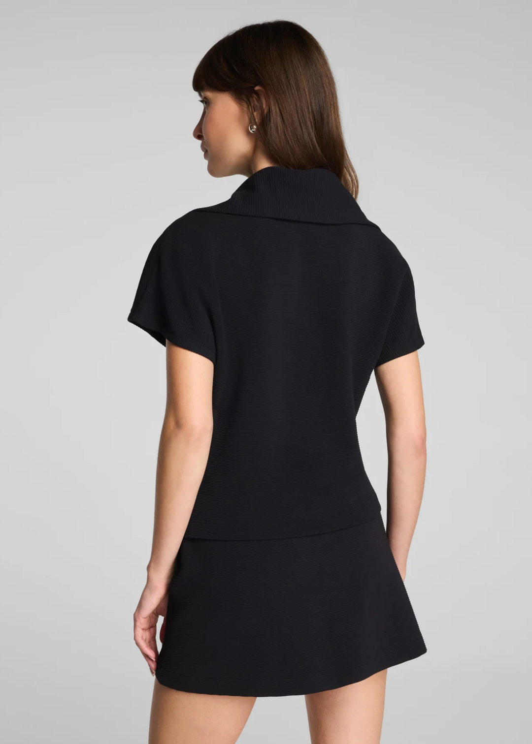 Spanx Airessentials® French Rib Short Sleeve Half Zip