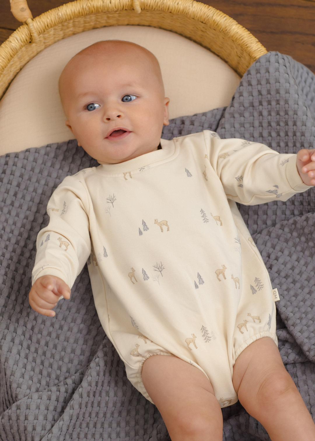 Crewneck Bubble Romper || Deer