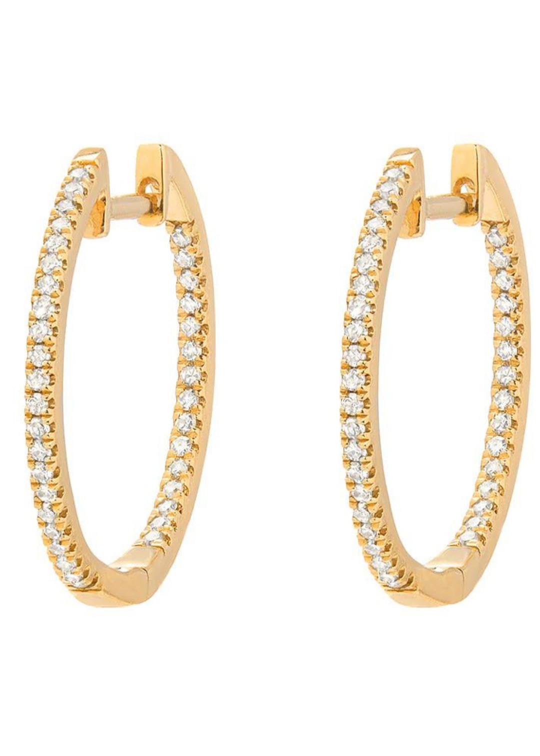 In and Out Diamond Hoop Earrings