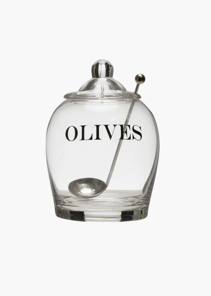 Olive Jar & Spoon