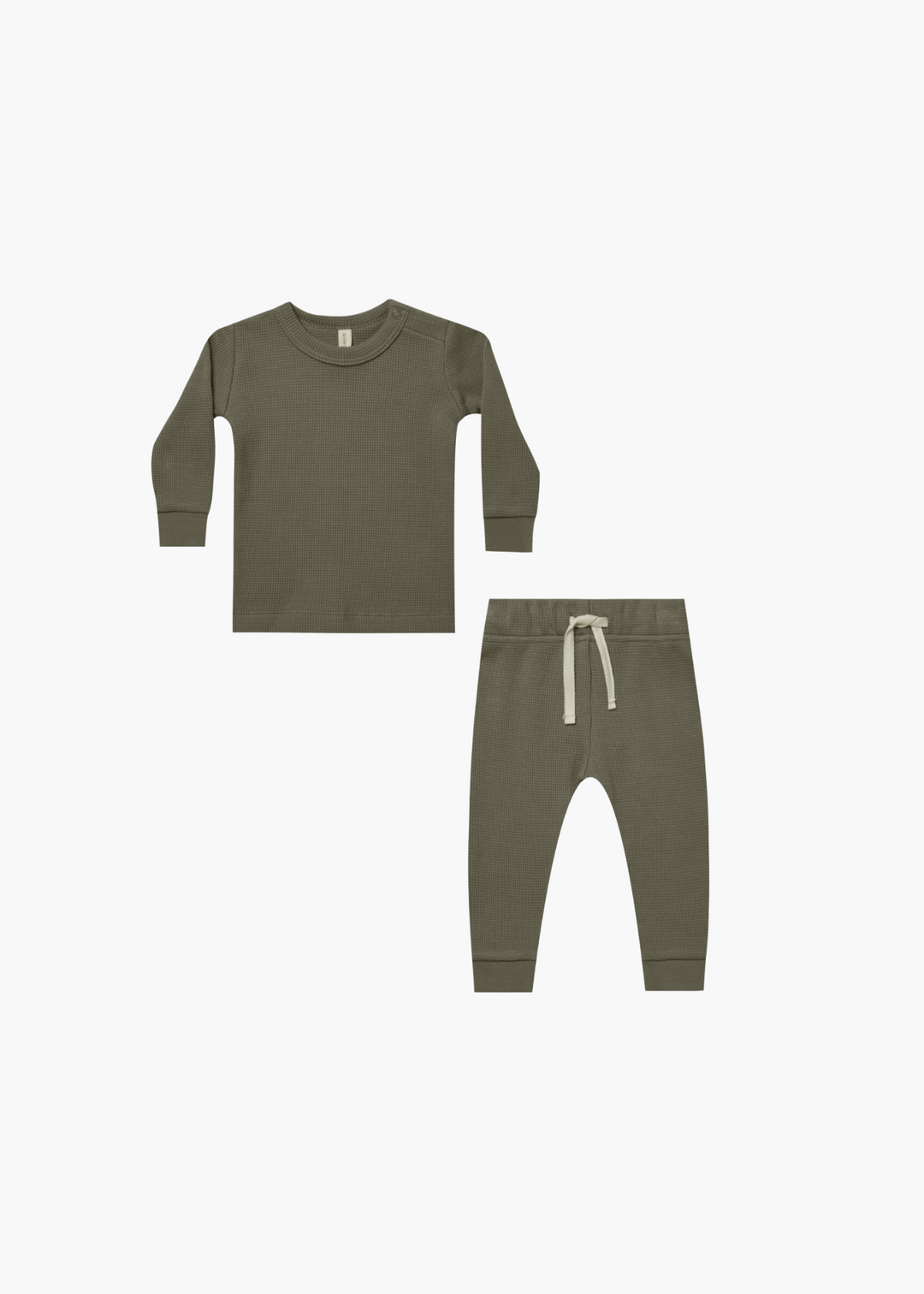 waffle top + pant set || forest - FINAL SALE