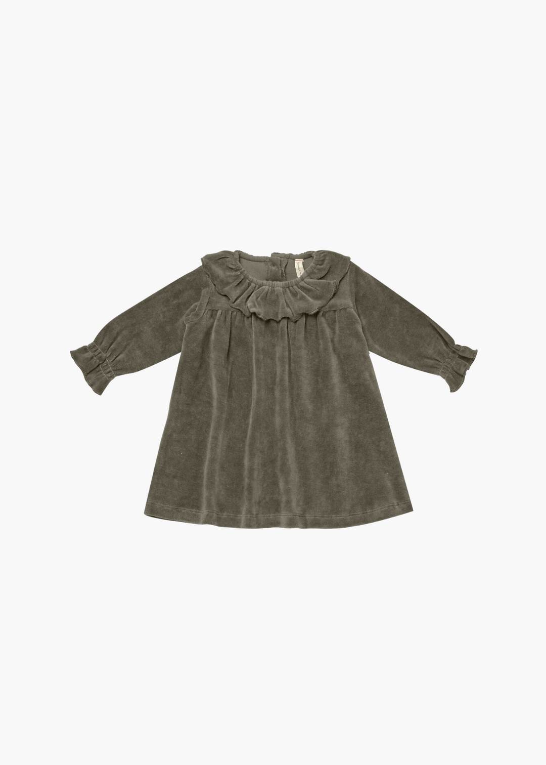 velour baby dress || forest - FINAL SALE