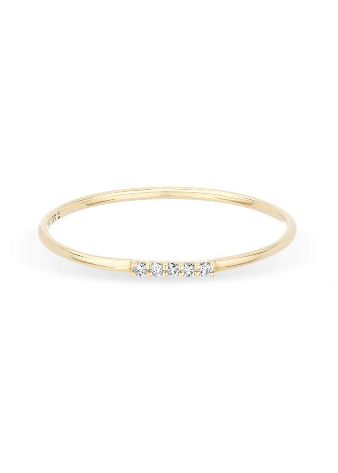 Super Tiny Pave Dash Stacking Ring - Y14