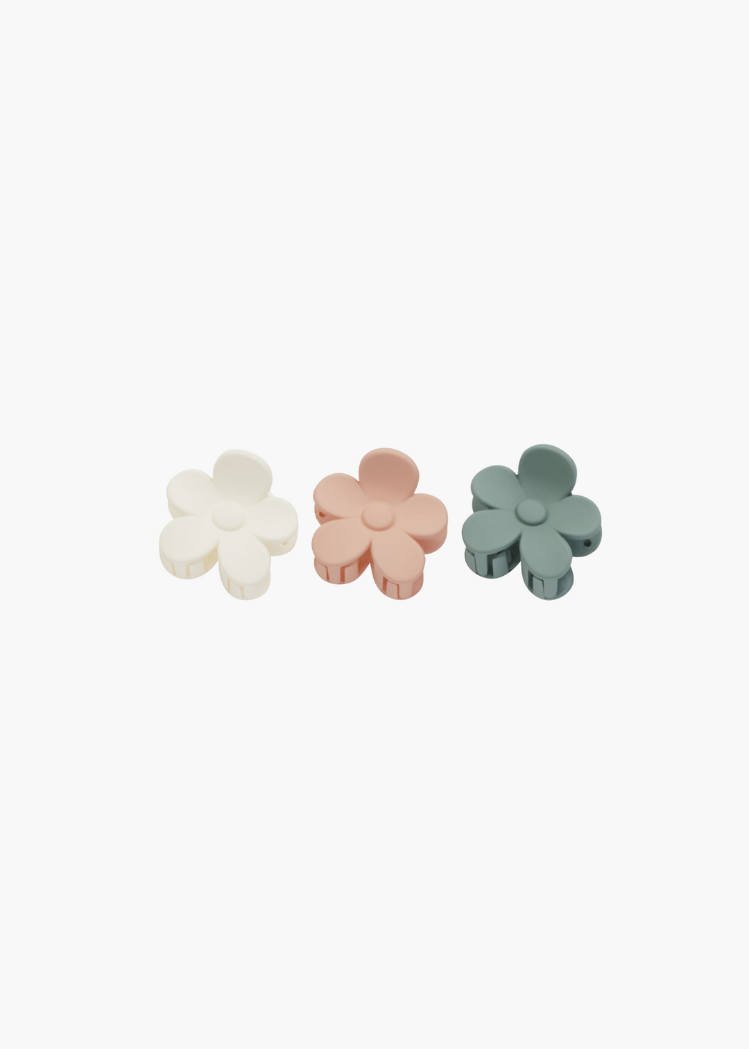 Flower Clip Set || Aqua, Ivory, Blush