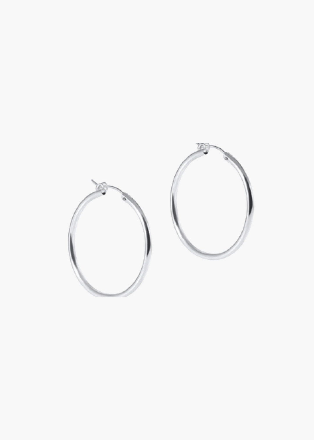 Round Sterling 1.25" Hoop - Smooth